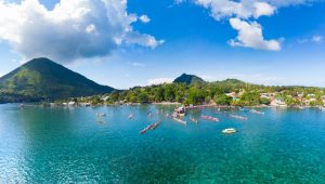 Aerial view Banda Islands