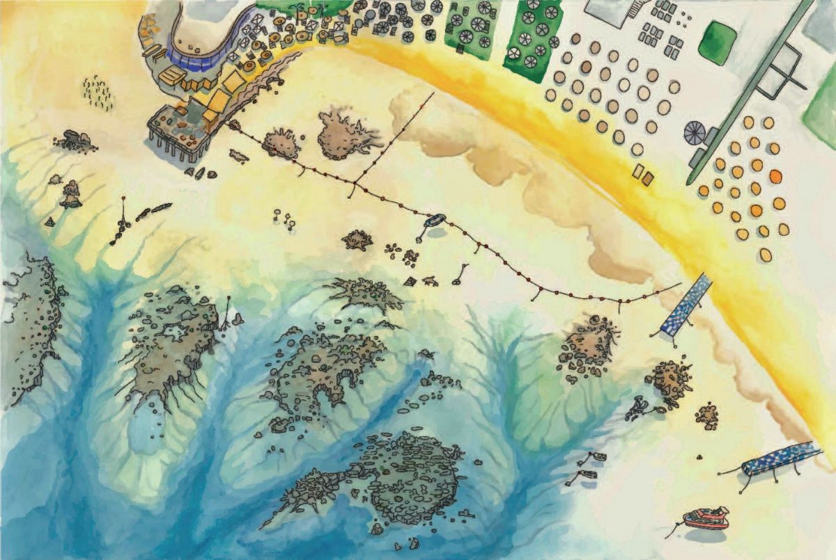 Na'ama Bay house reef drawing