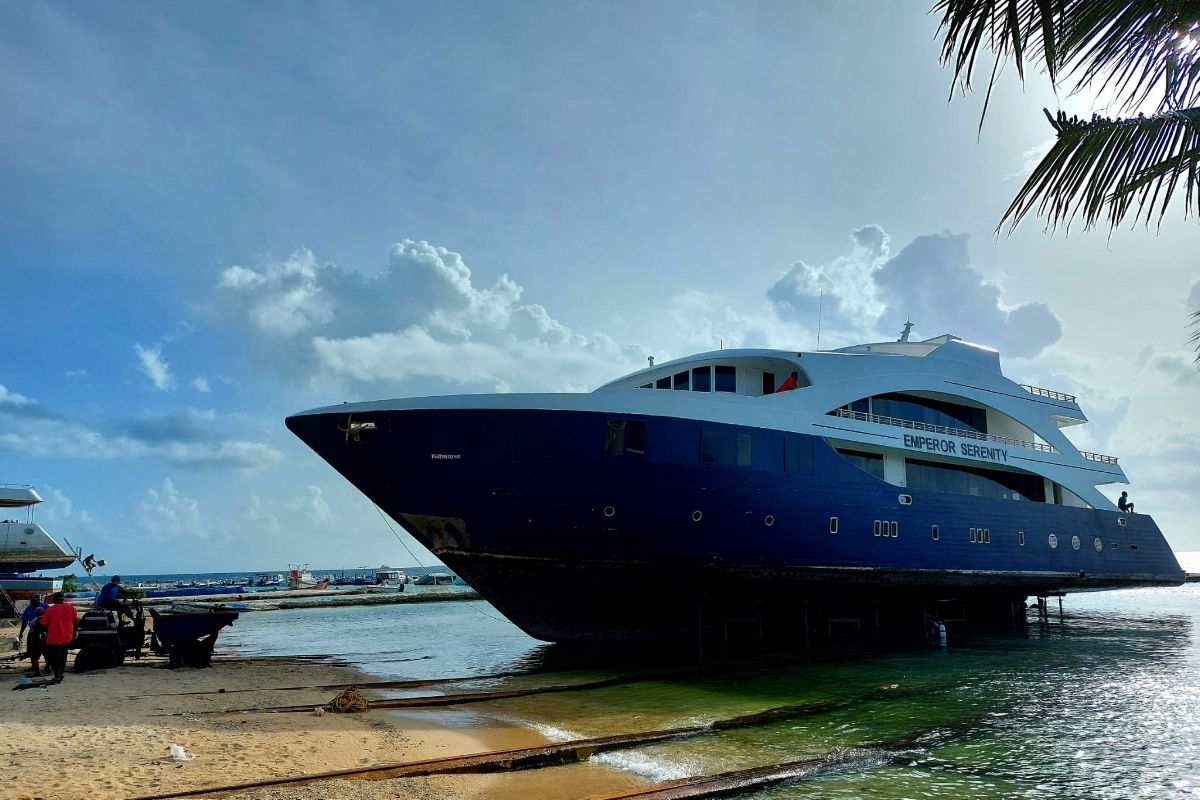 Serenity on slipway