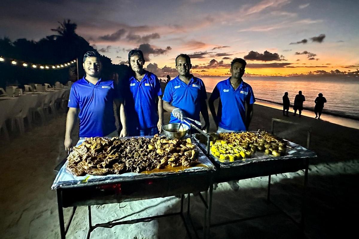 Maldives beach BBQ