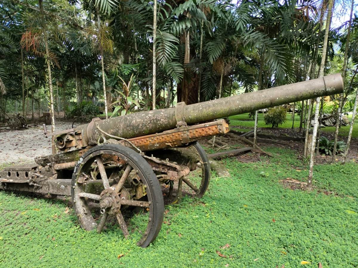 An old at Honiara's Vilu Military Museum