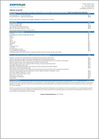 Emperor Divers Honiara Prices