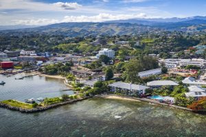 Aerial shot of Honiara