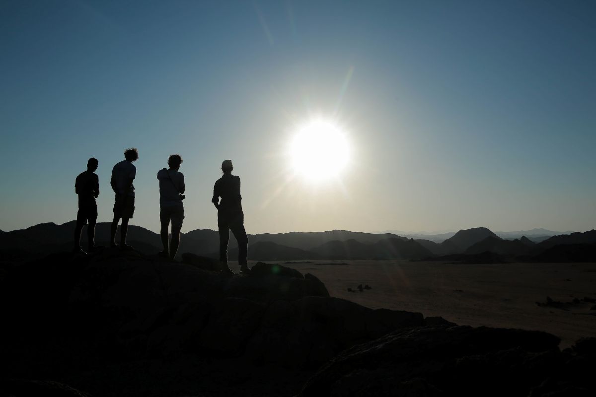 Sunset views from an Egyptian mountain top