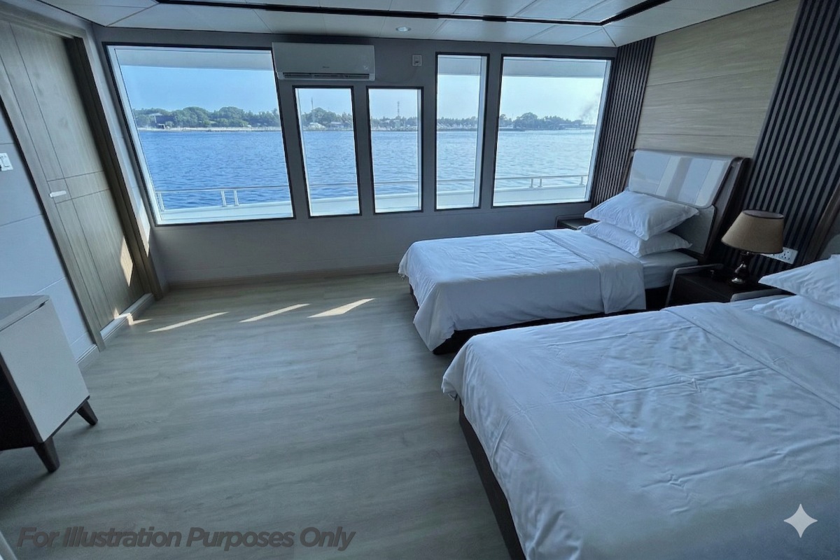 Big windows make Emperor Explorer's upper deck suites light and give great views